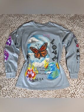 PacSun Light Blue Logo Tee